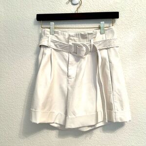 Hausen High Waisted Vegan Leather Shorts with Belt